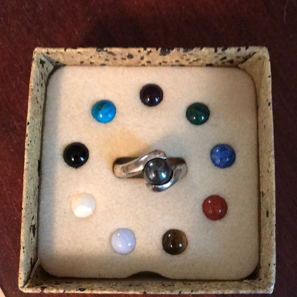 Ring with interchangeable stones